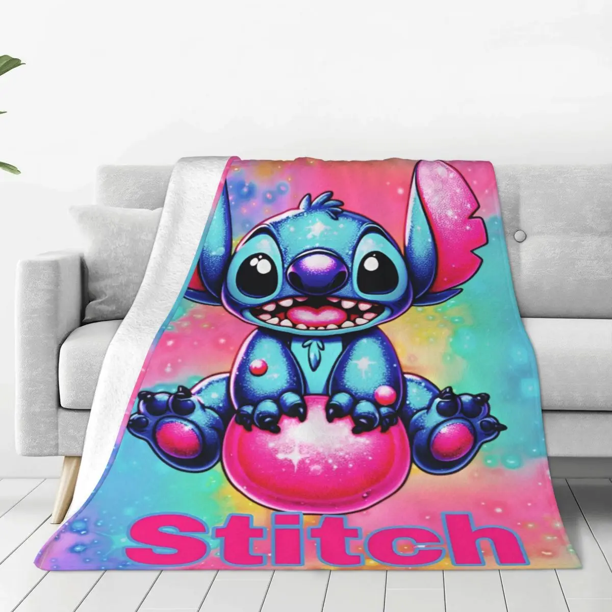 

Cartoon Cute Stich 3D Printing Blanket Quality Warm Soft Bedding Throws Autumn Child Bedroom Comfortable Bedspread