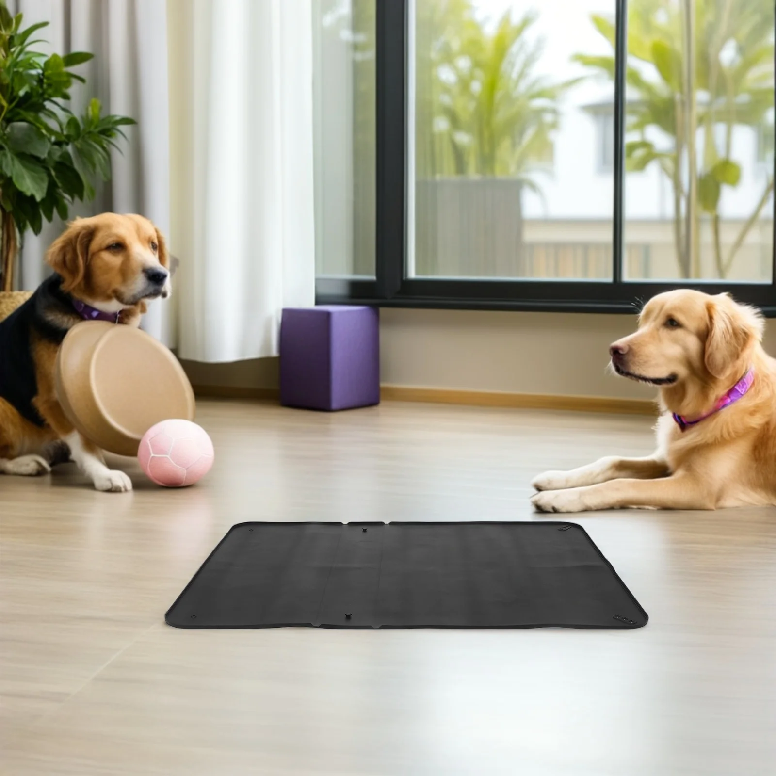 

Silicone Dog Pee Pad Holder Leakproof Suction Cups Puppy Training Mat Foldable Non-Slip Pet Potty Training Supplies 34x25