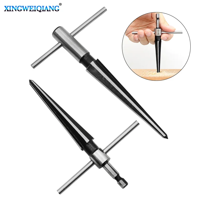 Taper Reamer Hand Metal Reamer Deburring Enlarge Pin Hole Handheld Reamer For  Plastic Wood Metal Drilling Tools 3-13mm 5-16mm