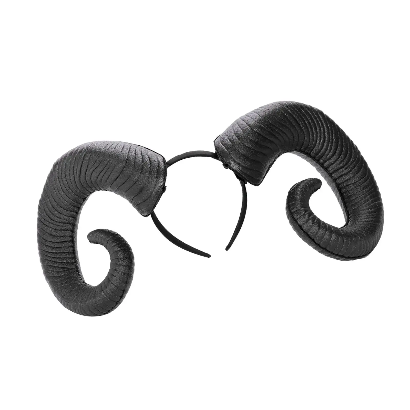 Fashion Headband Party Prop Hair Band Goat Horn Hairpin Big RAM Horns Gothic Sheep for Cosplay Women Men Christmas Performance