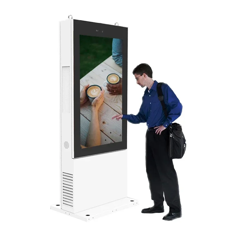 Hot sales55 inch dustproof waterproof large outdoor advertising screen totem IP65 big outdoor digital signage kiosk