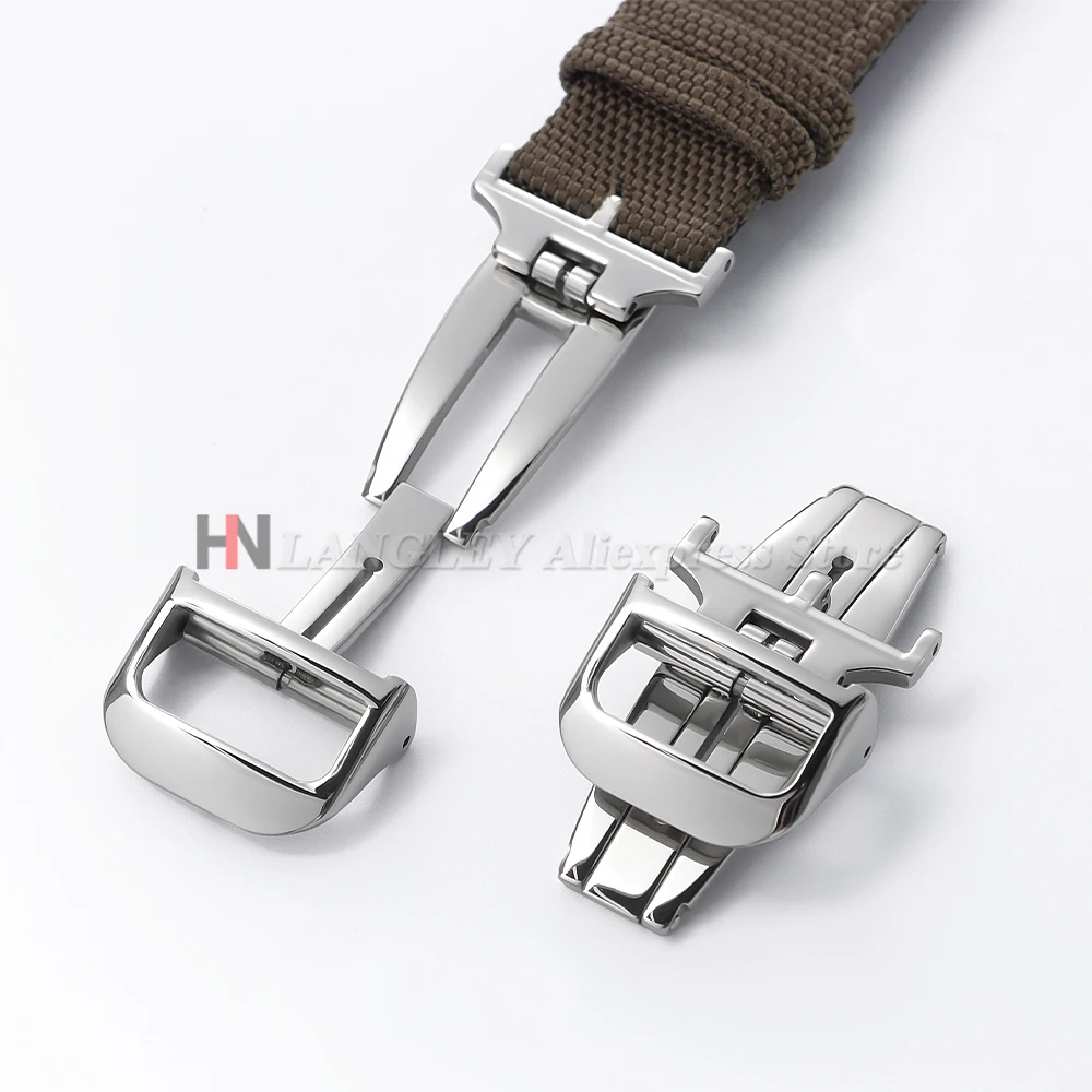 18 мм пряжка для часов из нержавеющей стали кожаный резиновый ремешок для часов раскладывающаяся застежка для JAEGER-LECOULTRE ремешок для часов аксессуары для часов