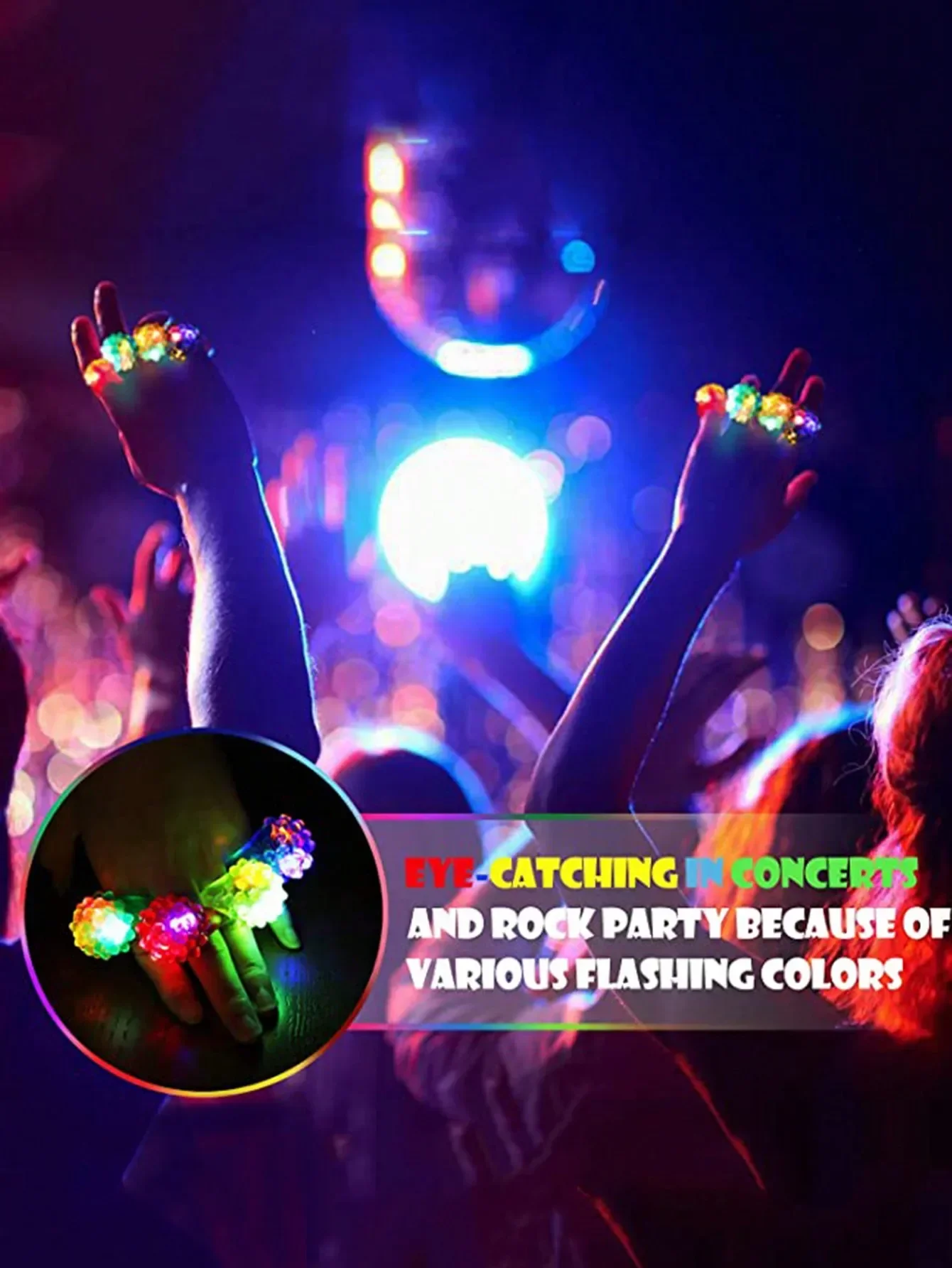 10/5PCS Glowing Rings LED Light Up Party Favor Toys Flash Led Lights Glow in The Dark Wedding Halloween Christmas Party Supplies