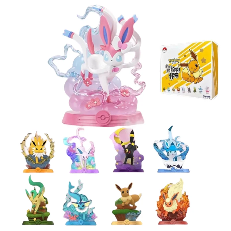 FUNISM Echte Original Pokemon Action Figure Eevee Sylveon Vaporeon Umbreon Espeon Flareon 9 Stil Anime Sammlung Modell Puppe Spielzeug Geschenk 4