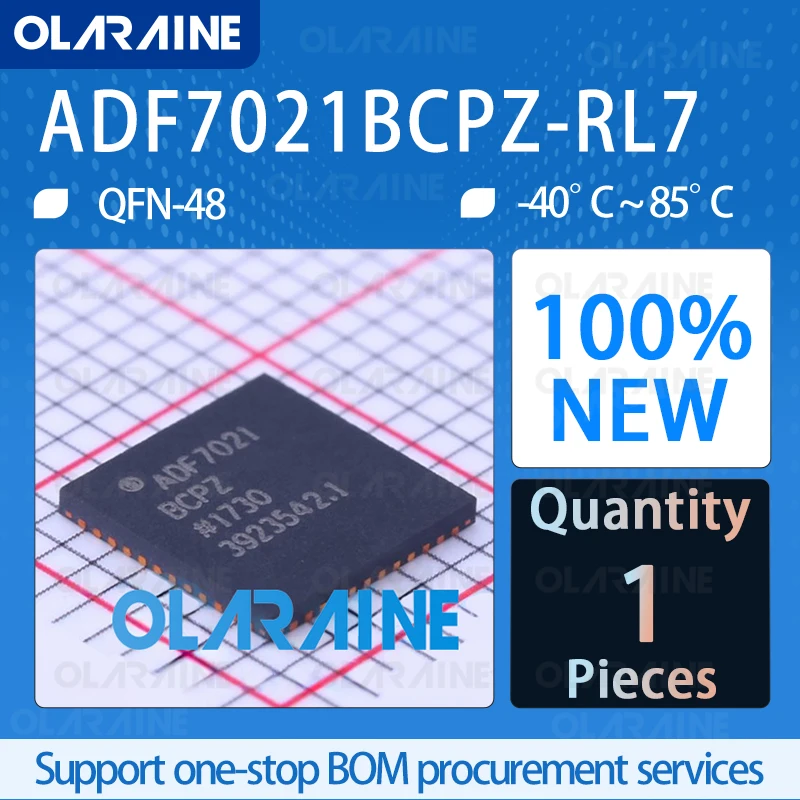 ADF7021BCPZ-RL7 QFN-48 100%New Wireless RF transceivers 862 MHz to 950 MHz 32.8 kbps IC chip circuit controller Original