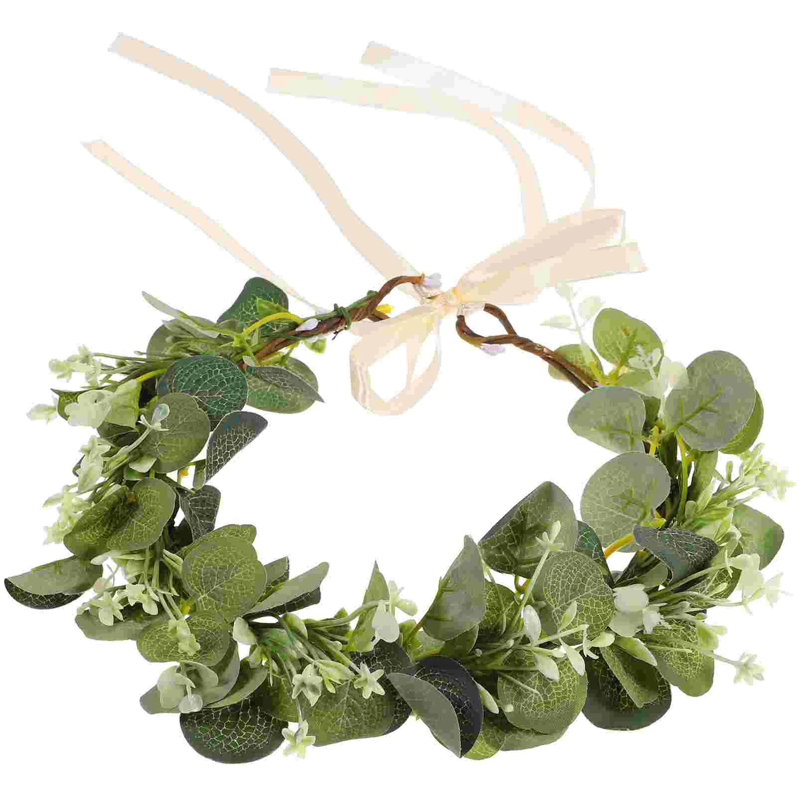 

Fairy Costume Women Garland Xmas Bridal Headdress Wreath Green Miss Wedding Hair Accessories