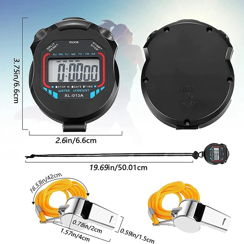 Digital Stopwatch Timers Sports Stopwatch,LCD Screen Display Waterproof Stopwatch For Referee Or Kid Use