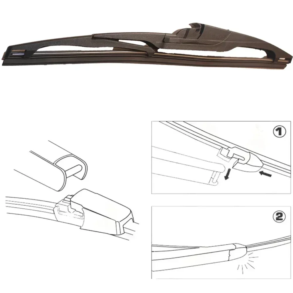 For Skoda Fabia 5J 2006-2013 2007 2008 2009 2010 Wiper Front&Rear Wiper Blades Windshield Windscreen Window Brushes 21"+21"+13" 6