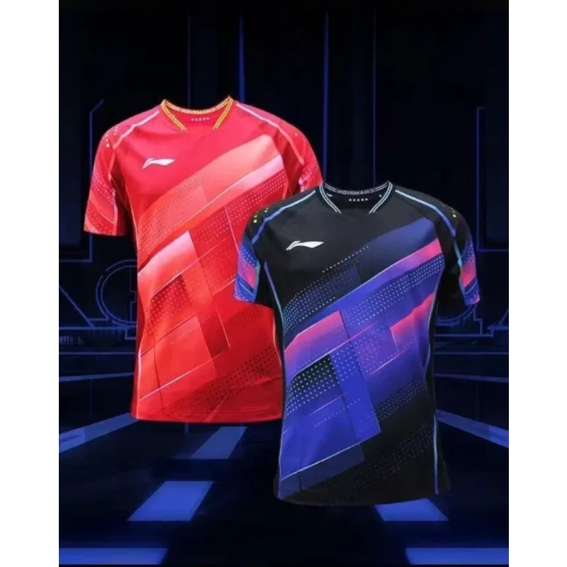 2026 New Table Tennis Sportswear Badminton Tennis Short-sleeved Tops Competition Suits T-shirts Breathable Sweat-absorbent