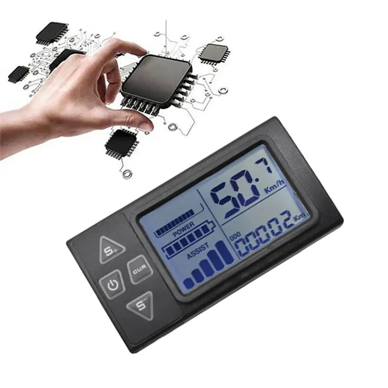

(X07A) 24V-60V S861 LCD Ebike Display Dashboard for Electric Bike BLDC Controller Control Panel(SM Plug 6PIN)