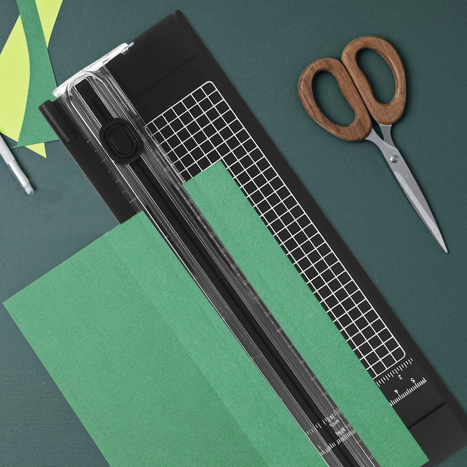 Tagliatapcarte portatile Taglierina artigianale compatta per biglietti d'auguri Inviti di nozze Uso scolastico per ufficio Lama affilata