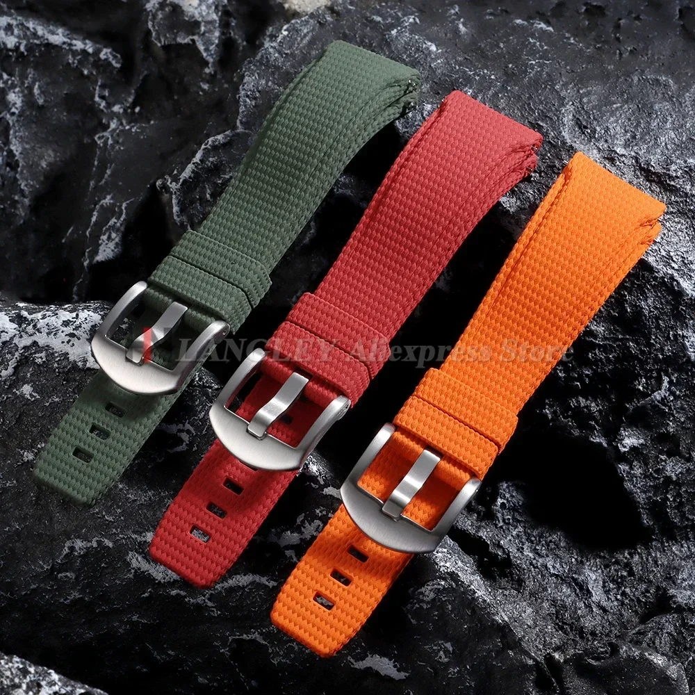 Neues Gebogenes FKM-Gummi-Uhrenarmband mit Schnellverschluss für Omega, Rolex, Seiko, Longines Herrenuhren 20mm 21mm 22mm – Detail 4