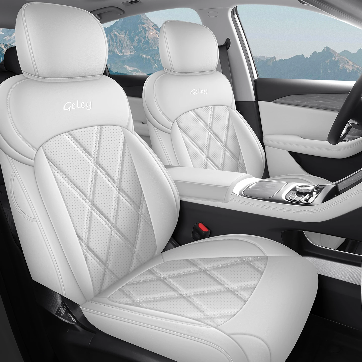 Full Coverage Leather Seat Cushions 5 Seater For 2026 Fifth Generation Geely Emgrand Breathable Car Interior Accessories