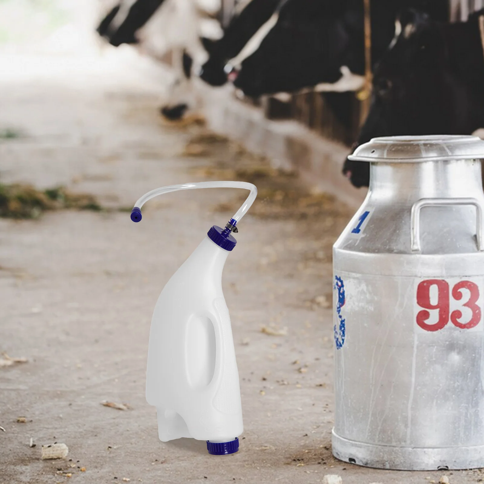 1 مجموعة العجل أنبوب المغذية زجاجة سعة كبيرة دائم التمريض تغذية جهاز سهلة نظيفة Colostrum المغذية لحديثي الولادة العجول الحملان