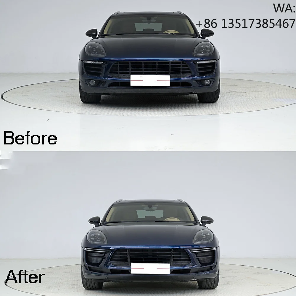 Front Bumpers Set for porsche Macan 2018-2021 Upgrades TURBO Front Bumper 95B. 2 view 4