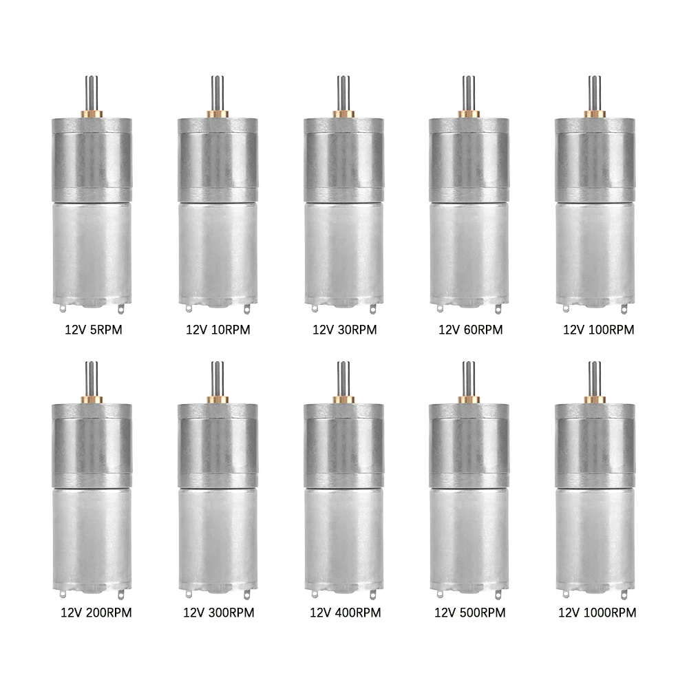25mm DC 12V 25GA‑370 Low Speed Metal Gear Motor for Electronic Lock Metal Gear Motor