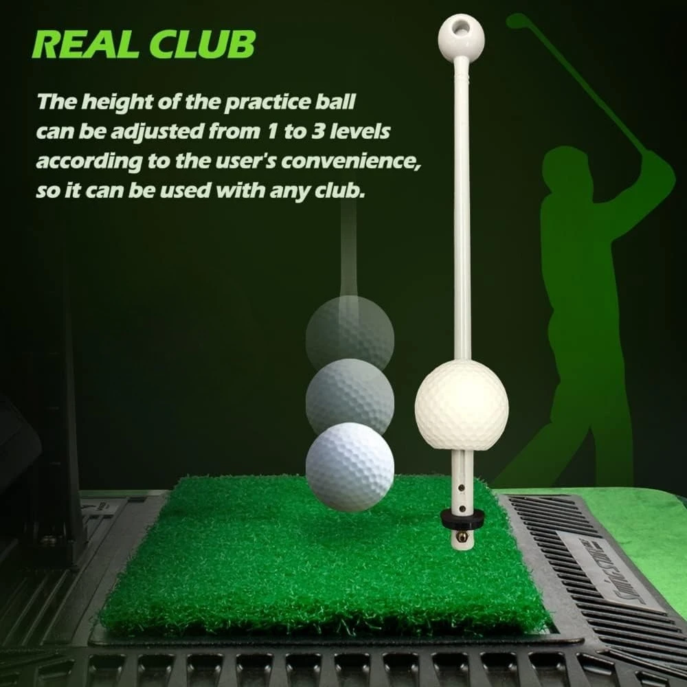بساط تدريب جولف سوينغ مع ردود فعل حقيقية وارتفاع قابل للتعديل للتدريب على المسار