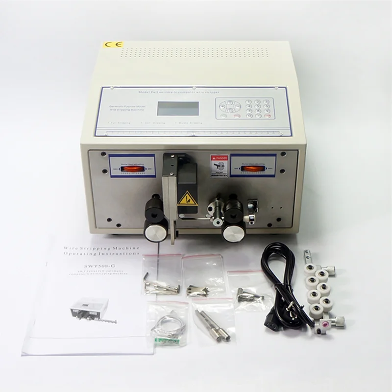 SWT508C Update SWT608C Wire Stripper Electric Peeling Stripping Cutting Machine for Computer Strip Wire 0.1mm-2.5mm2 220V 110V