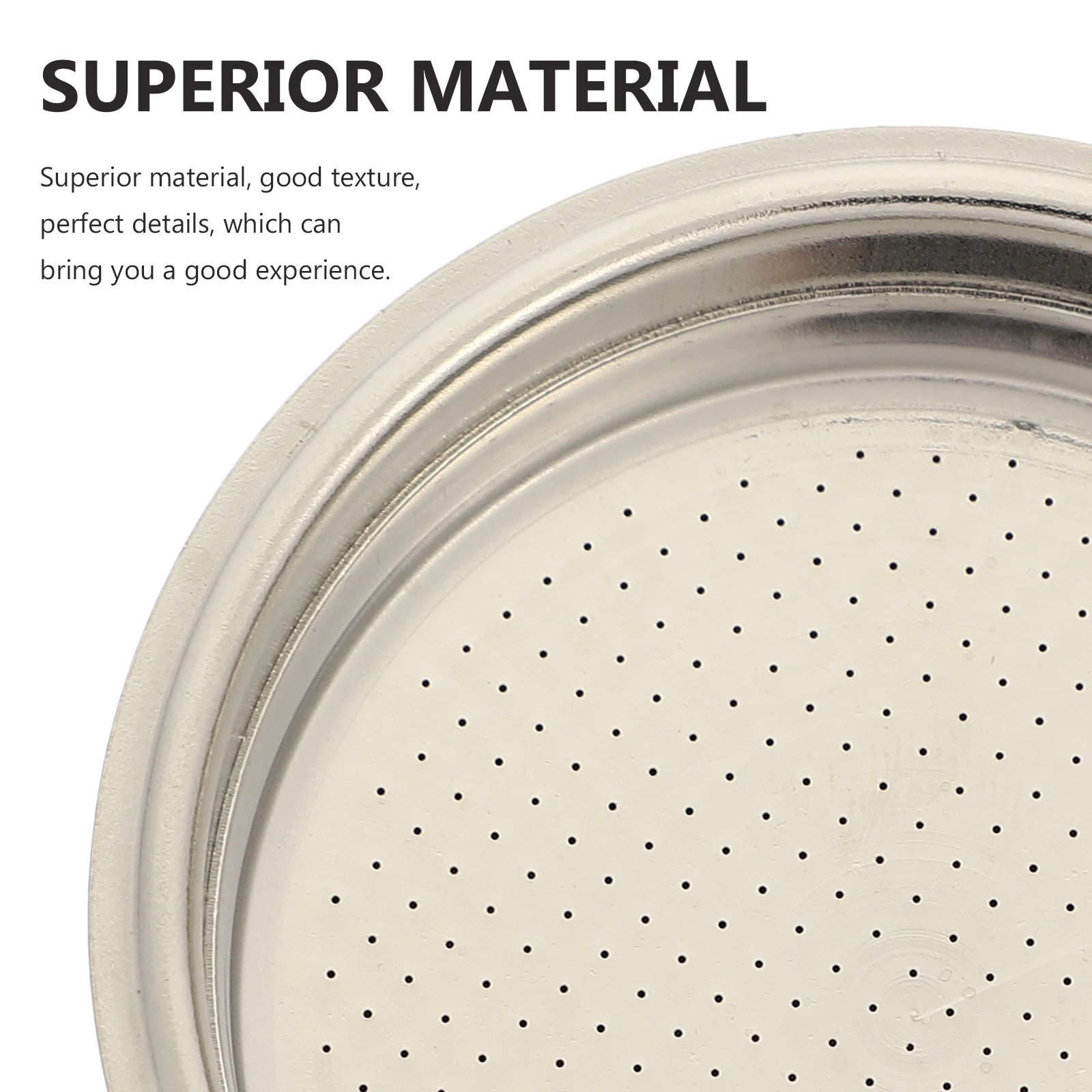 

Stainless Steel Coffee Machine Filter Cup Polished Surface Multiple Hole Design Coffee Maker Supply Espresso Strainer Cup