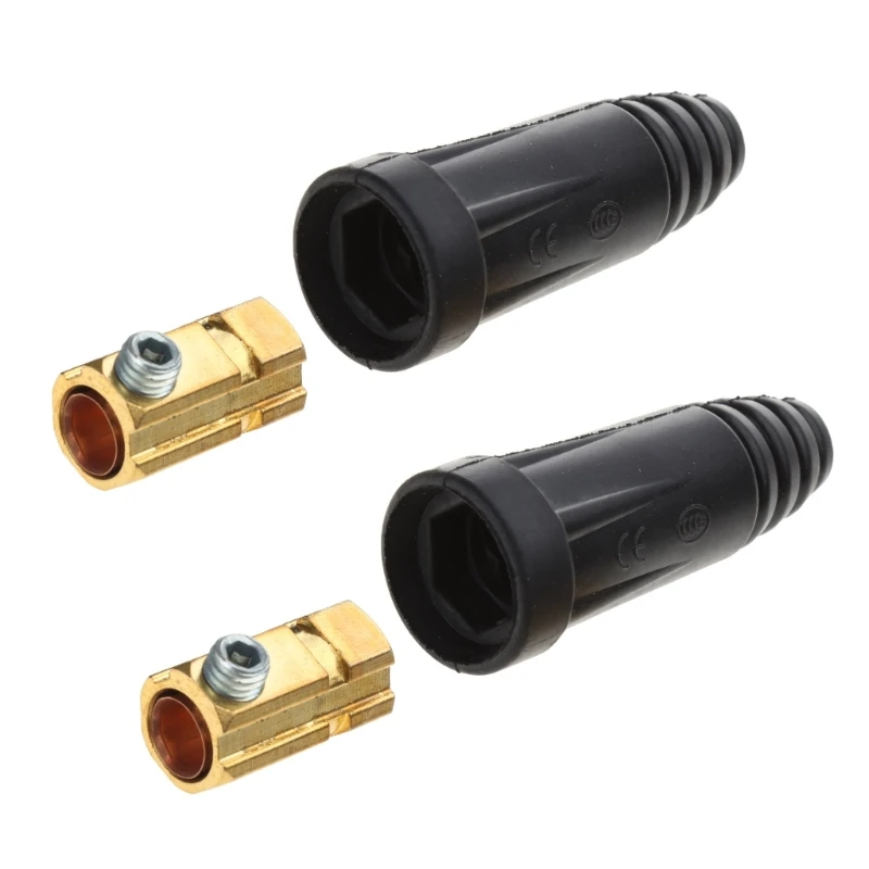 Coppia connettori rapidi per cavi saldatura da 2 pezzi 200Amp-300Amp (#4-#1) 35-50 MQ per accessori per macchine