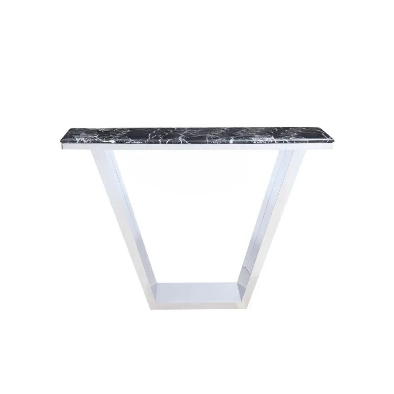 

X0 Italian porch table light luxury modern porch cabinet foyer entry stainless steel porch table designer against the wall
