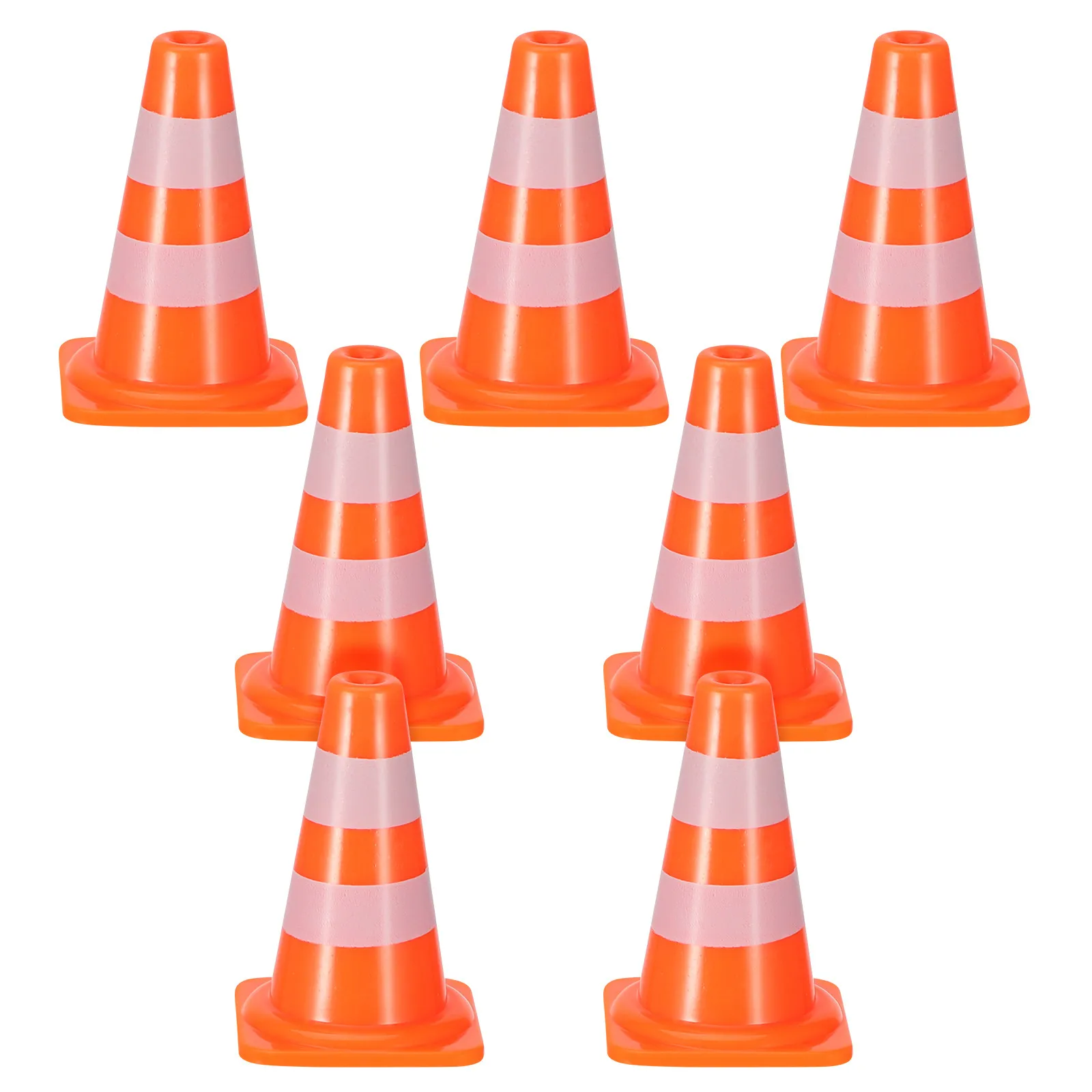 7Pcs Road Cone Kids Early Education Traffic Signal Simulation Set Miniature Traffic Signs Role Play
