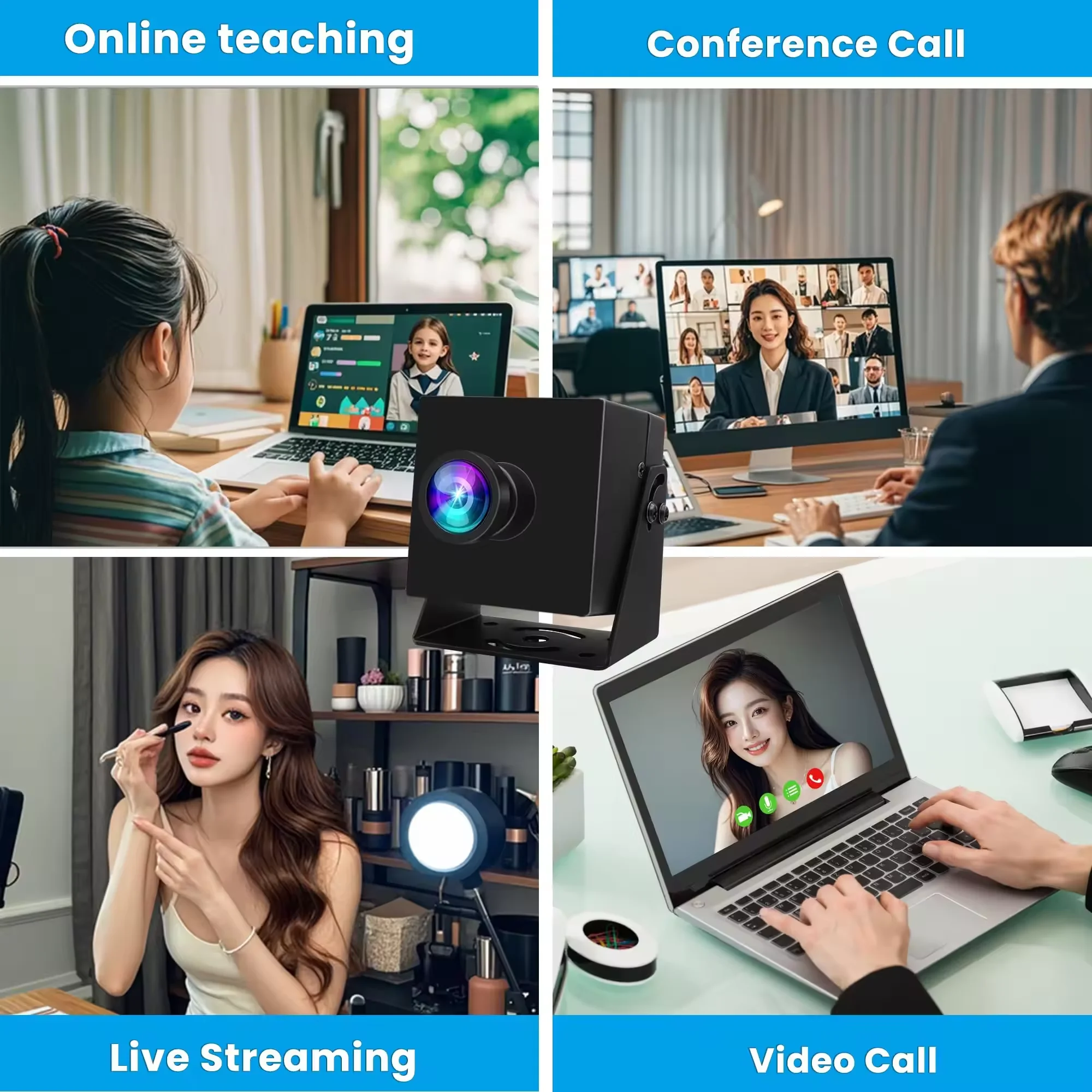 Cámara USB ELP 12MP IMX577 cámara web gran angular de 170 grados 4K 30fps 1080P 120fps cámara de vídeo UVC de alta velocidad para Windows Linux Mac