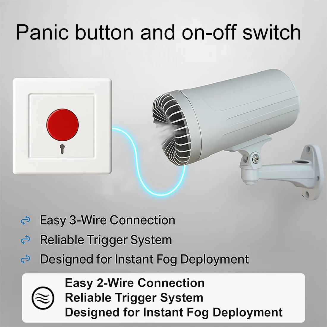 Non-Toxic Fog Series Anti-Theft Device Instant Fog Protection Indoor Security Fog Generator Alarm Systems for House and Office