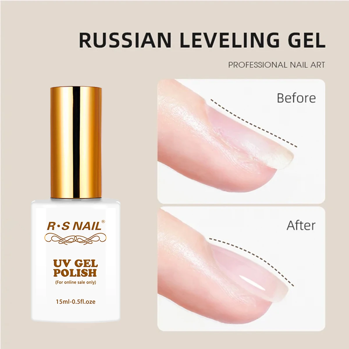 R.S NAIL 15ml No Wipe Gel Top Coat UV Base Coat Gel Polish Manicure Soak Off primer for nails UV LED Nail Art Transparent Gel