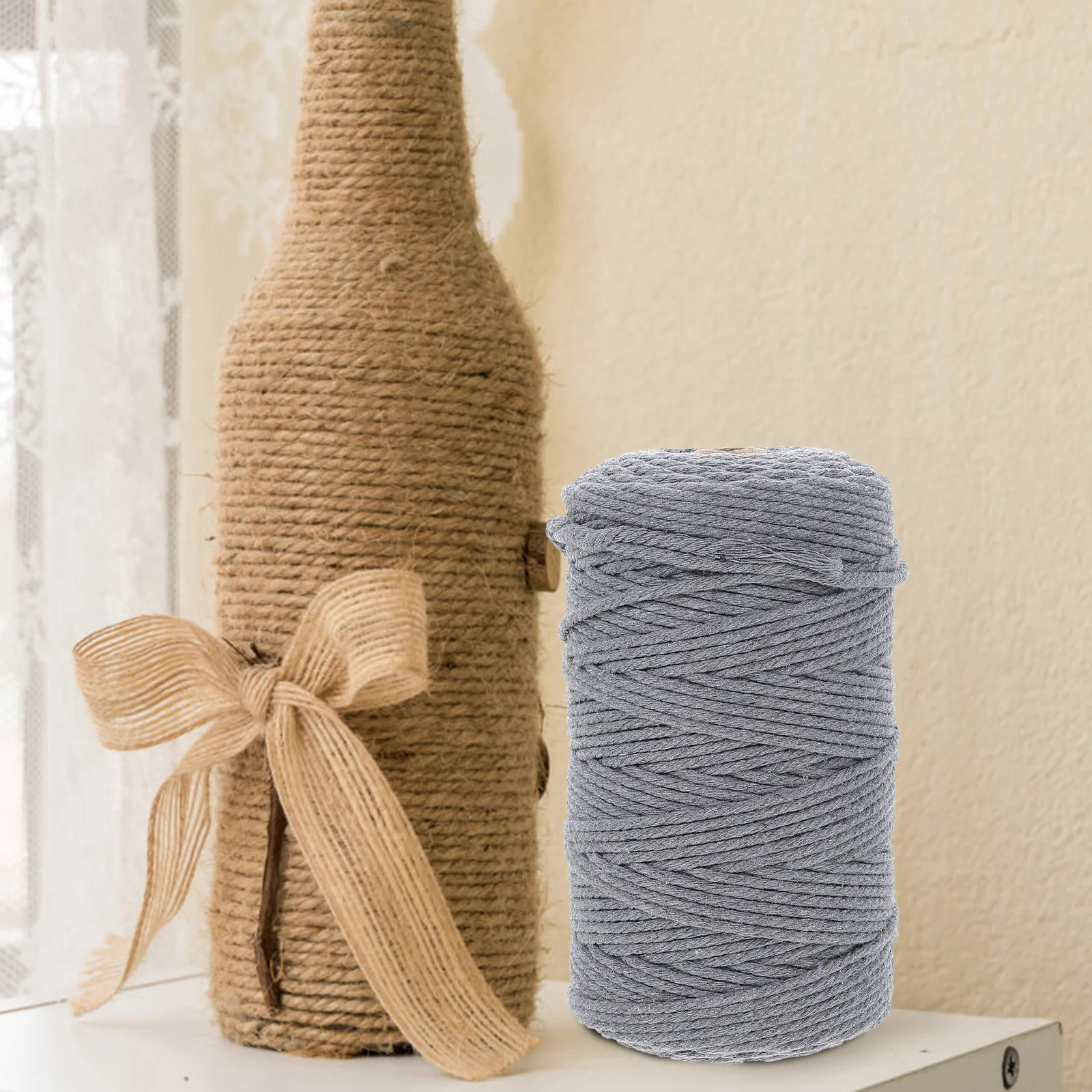 

1 Roll Decorative Colorful Cotton Rope Premium Hand-Weaving Craft Material For Diy Tapestry Hanging Blanket Cord Diy Supplies