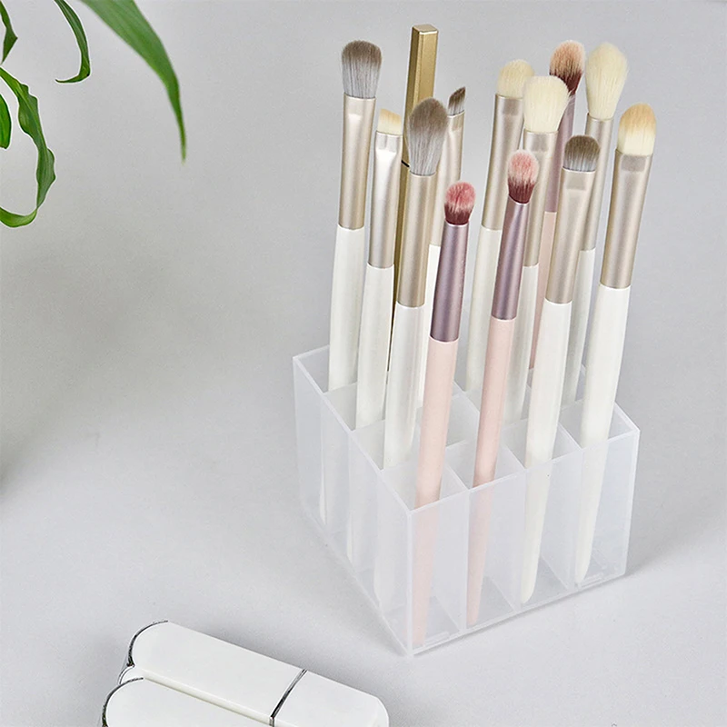 Nail Brushes Storage Box Makeup Brushes Holder Plastic Nail Tools Stand Organizer Nail Art Brushes Storage Showing Shelf