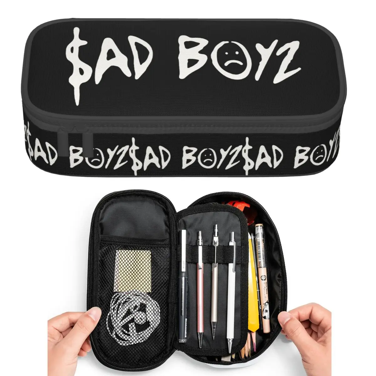 Junior H Merch Sad Boyz Pencil Cases for Students Pen Box Pencil Bag Large Capacity Pencil Pouch Pen Holder