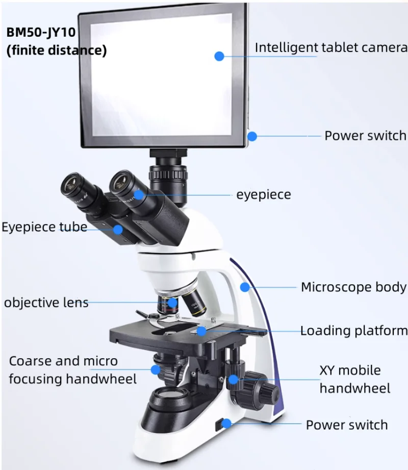 Biomicroscope,UBM,Biological microscope with photo taking WIFI transmission professional all-in-one machine with display screen,