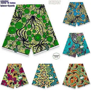 最も人気のある保証されている真のアフリカの本物のワックスファブリック高品質100%コットンアンカラワックスパグネナイジェリアの女性スタイルドレス 8ベストセールスナイジェリアの伝統的な結婚式の生地-6