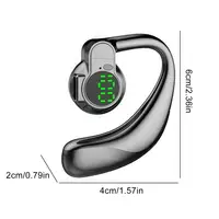 1/2 pièces sans fil 360 °   Écouteurs Bluetooth 5.4 rotatifs à une seule oreille avec crochets auriculaires, suppression du bruit, pour le sport, sans fil 6