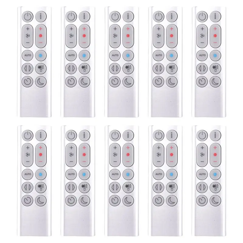 AA08-10X Replacement Remote Control Suitable For Dyson HP04 HP05 HP07 Air Purifier Leafless Fan Remote Control Silver