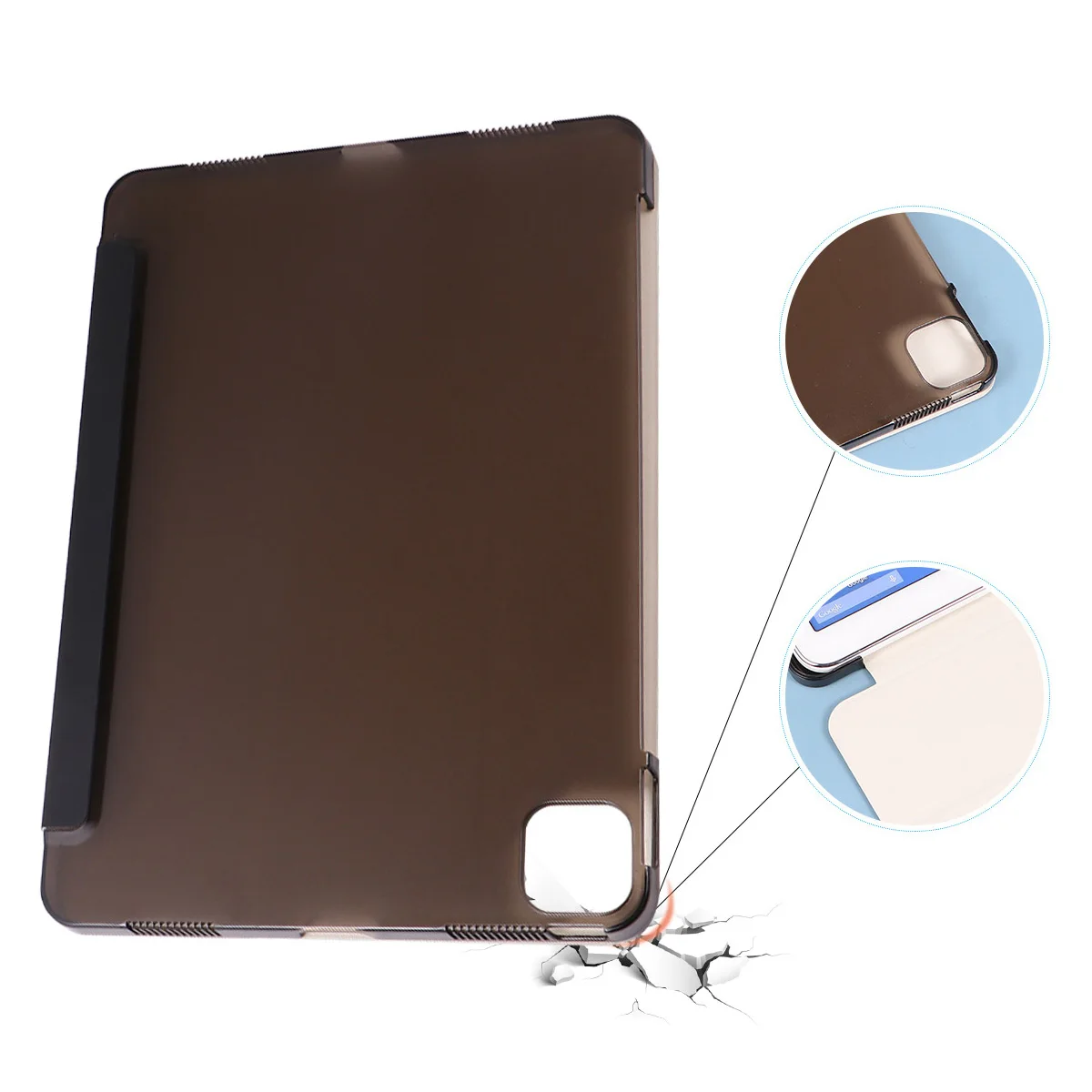 

Trifold Tablet Case Protective Cover for Microfiber Lining PU Durable Full Protection Corner Shock Absorber Design