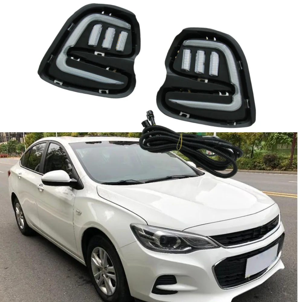 

1 Pair LED Daytime Running Lights Fit for Chevrolet Cavalier 2016 2017 2018 2019 Enhanced Visibility Car Accessories