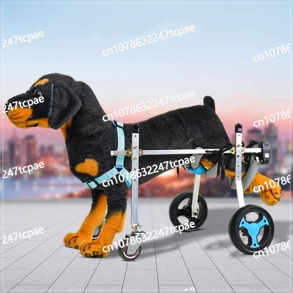 Full Support Dog Wheelchair 4 Wheels Small/Medium Pet Trolley For Dogs Light Weight Metal Disabled Rehabilitation Assist Cart