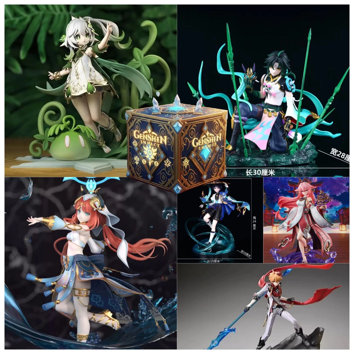 

Genshin Impact Anime Figure Blind Box Official Collectible Random Character Doll Gift Set for Fans
