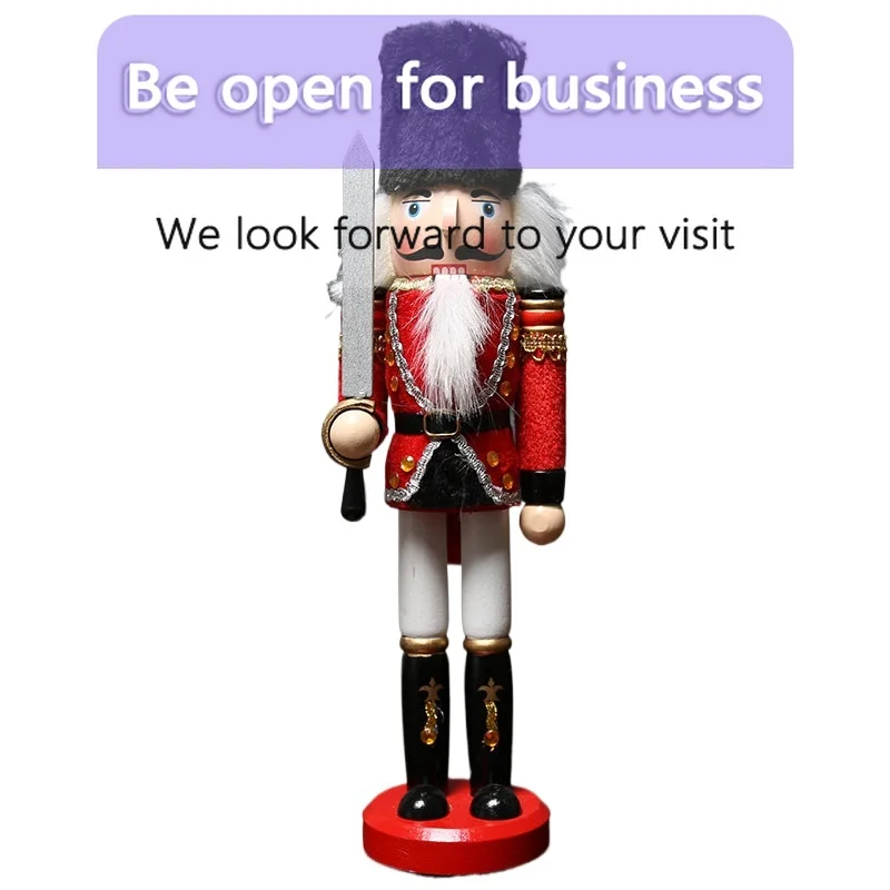 Nutcracker Puppet British Soldier Figurine Creative Home Decor for Kids Room Bedroom Wine Cabinet
