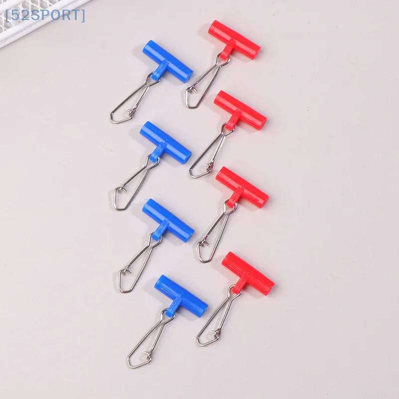 10Pcs Fishing Line Sinker Anti-tangling Fishing Accessories Slide Plastic Head Swivel With For Duo Lock Snap Fishing Tackle