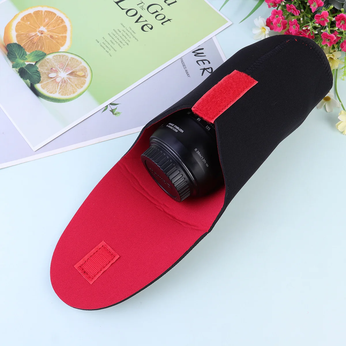 

2Pcs Camera Lens Bag Thickened Diving Material Shockproof Lens Pouch Compact Protective Case for Photography Lovers