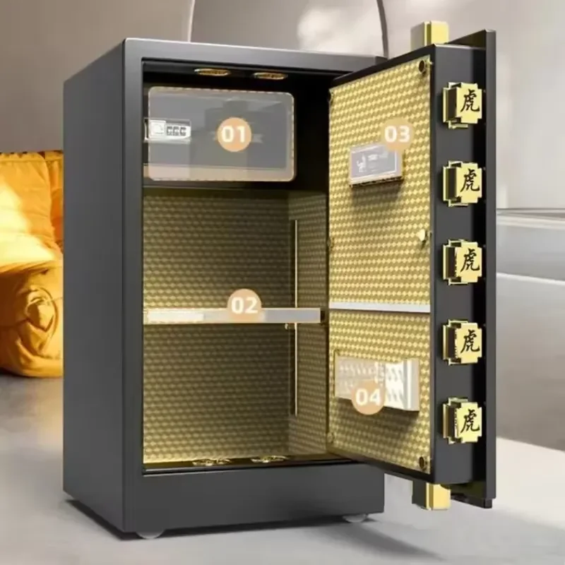 Nordic Modern Large Sturdy Fingerprint Safe Box for Home Secret Stash Camouflaged with Fingerprint Recognition