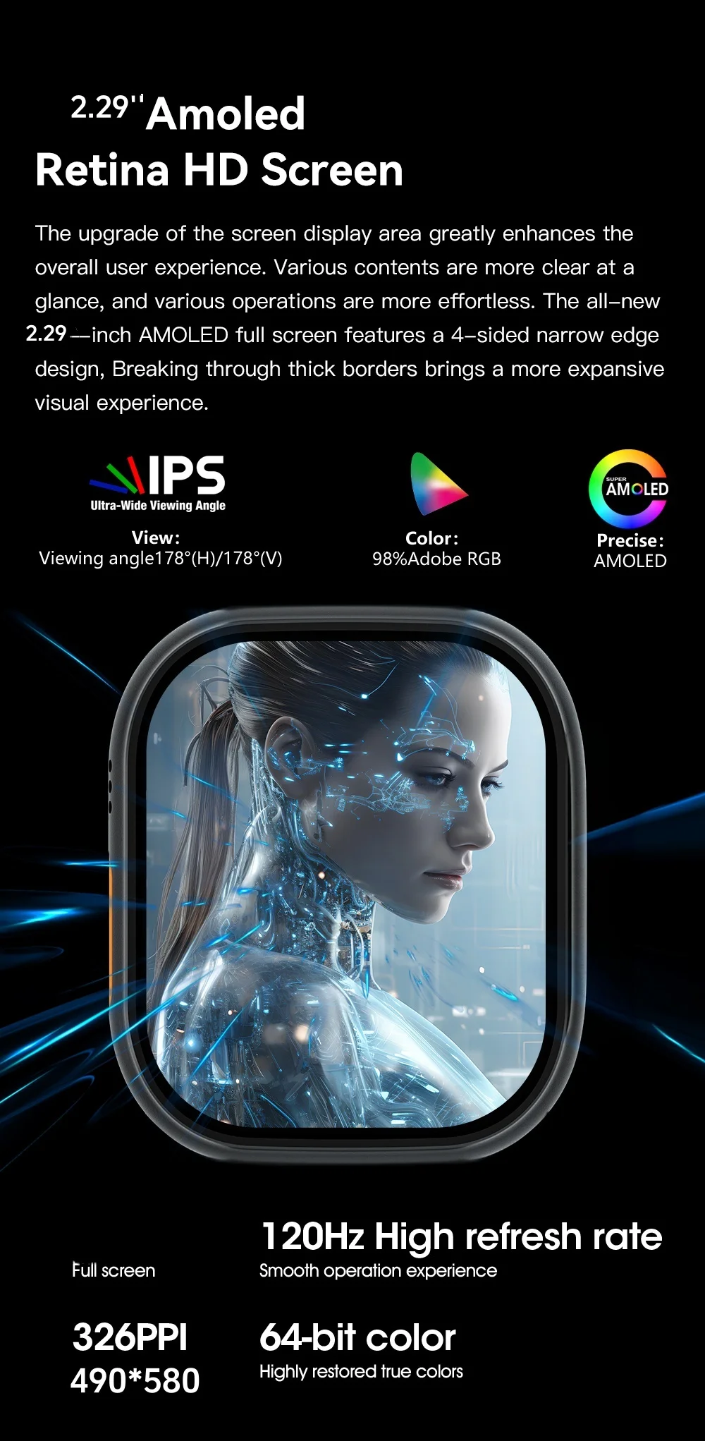 Microwear S10 Ultra Ai3 5G LTE Smartwatch 2.29inch Amoled Smart Watch With 190° Rotating Camera GPS 5G-WIFI App Store Sim Card view 2