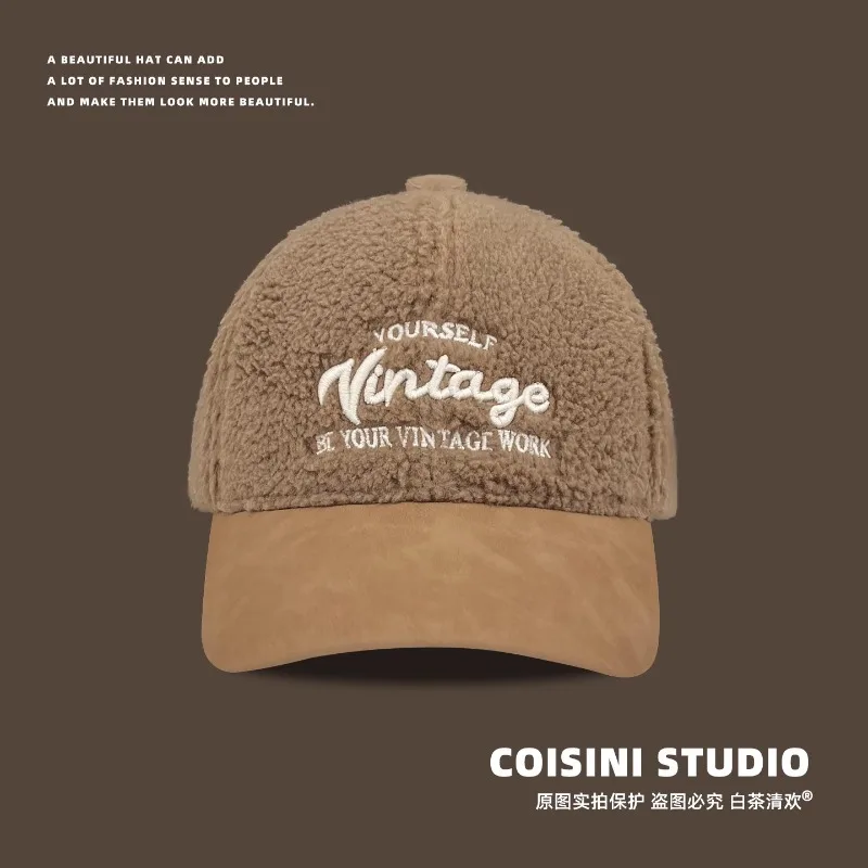 الكورية الرجعية إلكتروني التطريز الربط أفخم قبعات البيسبول النساء الخريف والشتاء الشارع الاتجاه تنوعا الدافئة الرجال القبعات