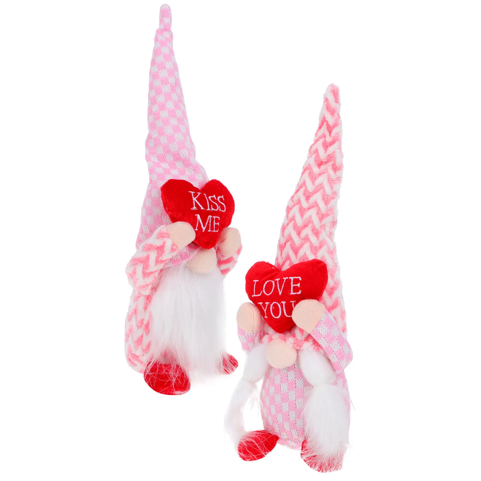 

2Pcs Love Gnome Decoration Creative Desktop Scene Ornament Tabletop Party Festival Photo Prop Valentine's Day Gift