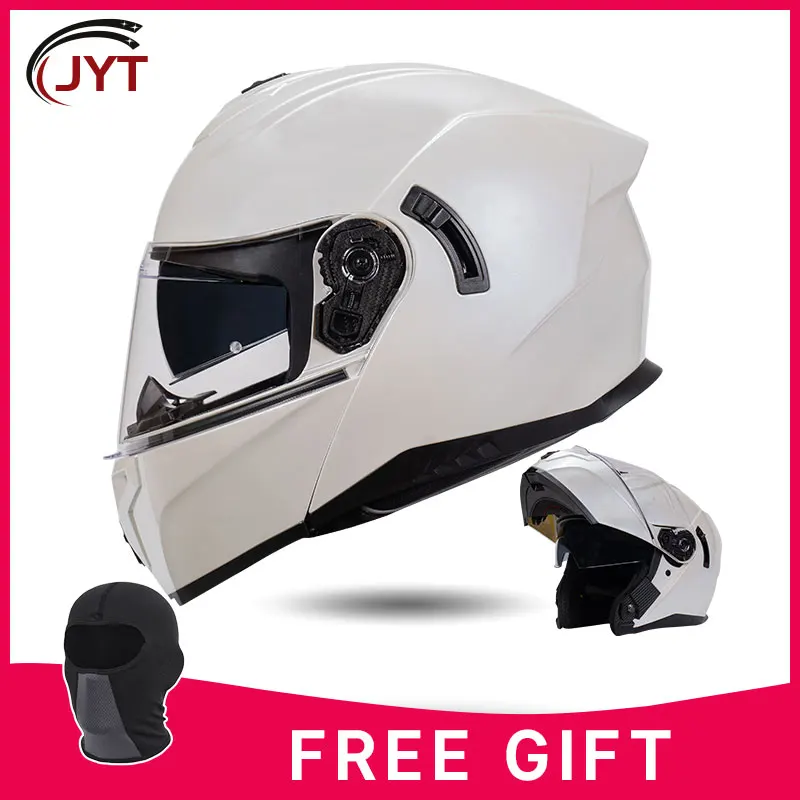 

Dual Lens Flip Up Helmets for Motorcycle DOT Approved Motocross Racing Modular Cascos Para Moto Men Double Visors Full Face Helm