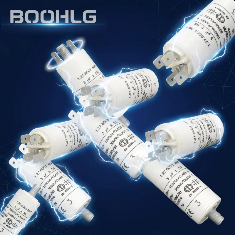 

1PCS 1.27.4AC3 MKP 3uF Film Capacitor ABB Frequency Converter Fan Motor Starting Capacitor
