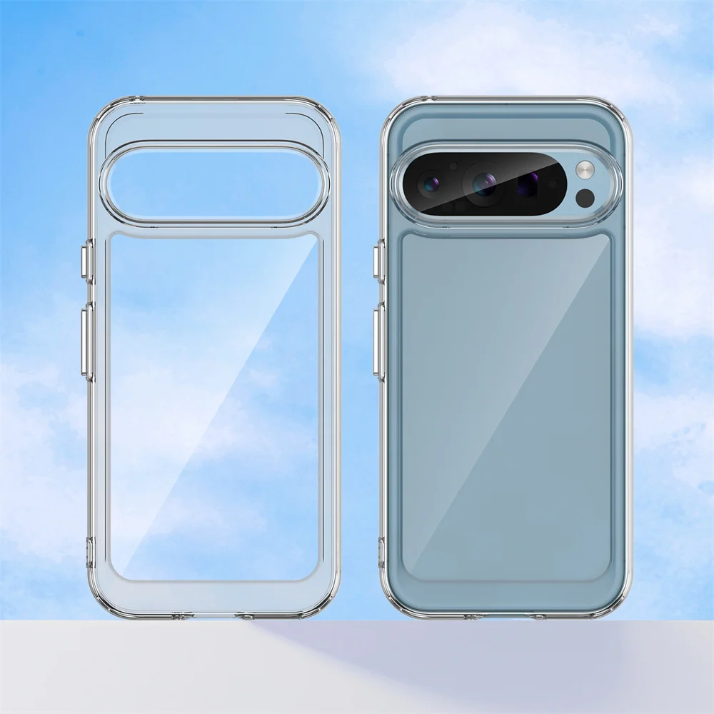 Fashion Transparent Acrylic Case For Google Pixel 9 8 7 Pro 8 7 A Colorful Hard Clear Shockproof Thin Cover For Pixel 9 Pro XL